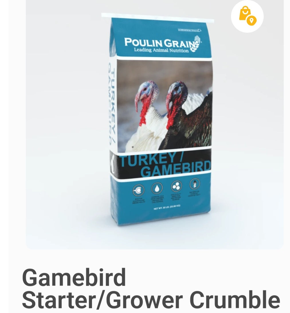 Turkey Gamebird Starter/Grower Crumble