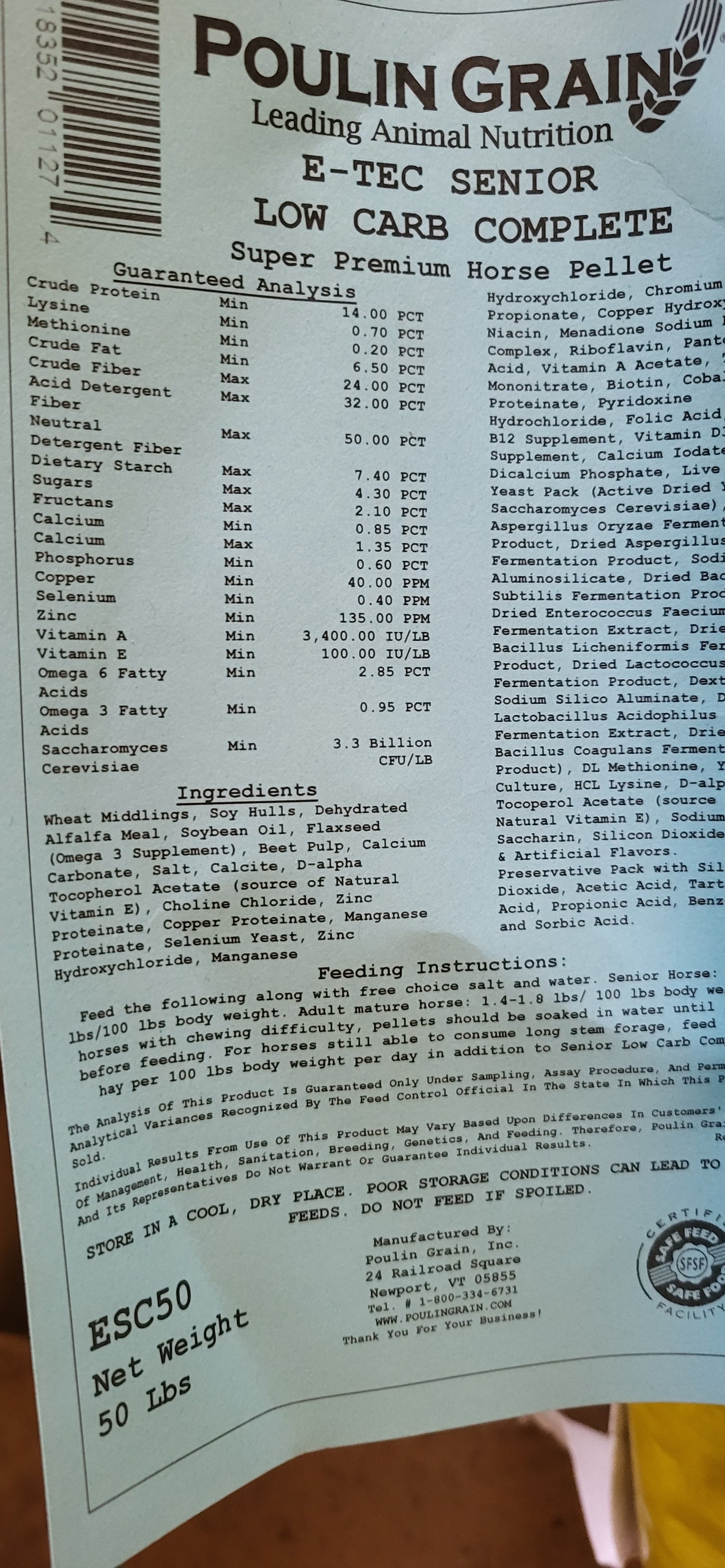 ETec Senior Complete Low Carb